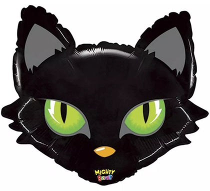 Globo Foil Metalizado de Gato Negro de 71 cm