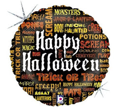 Metallfolienballon 45cm Halloween Phrasen