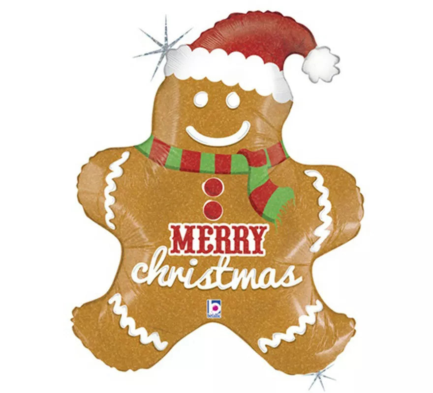 Translation missing: de.Globo Foil Metalizado Galleta Merry Christmas de 78 cm