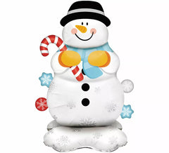 Schneemann-Sockel aus Folienballons, 100 x 158 cm