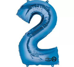 Blauer metallischer Ballon Nr. 2