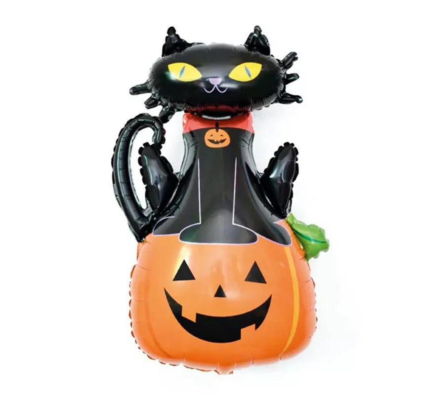 Translation missing: de.Globo Poly Gato y Calabaza de 68x97 cm