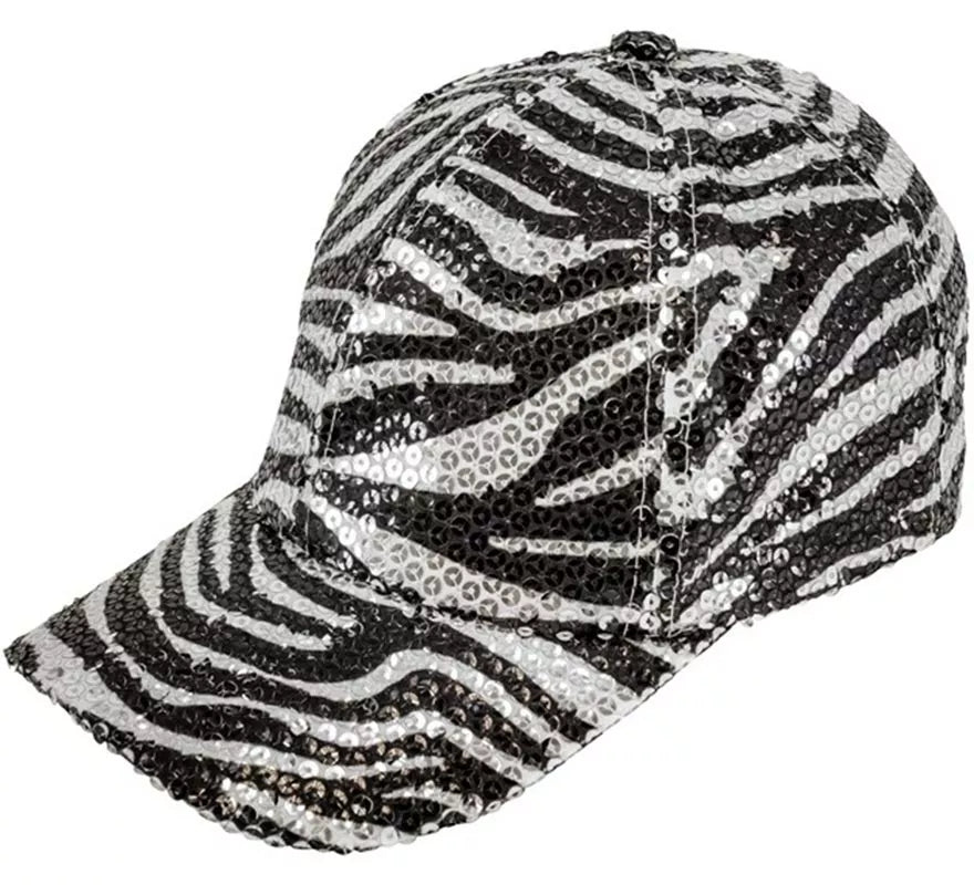 Translation missing: de.Gorra Animal Print Cebra con Lentejuelas