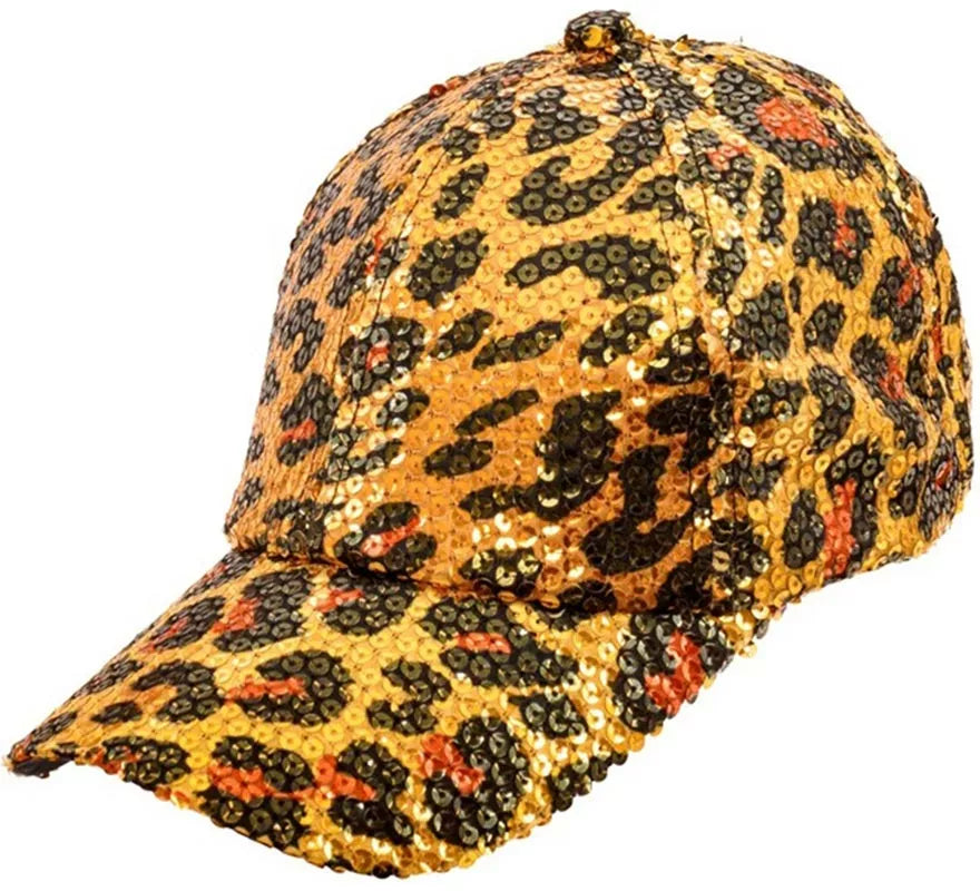 Translation missing: de.Gorra Animal Print Leopardo con Lentejuelas