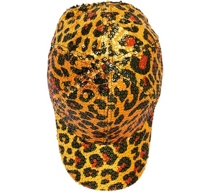 Translation missing: de.Gorra Animal Print Leopardo con Lentejuelas