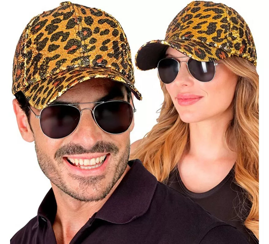 Translation missing: de.Gorra Animal Print Leopardo con Lentejuelas