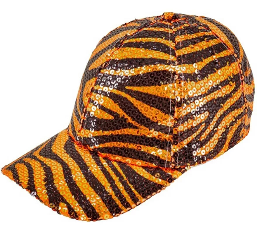Translation missing: de.Gorra Animal Print Tigre con Lentejuelas