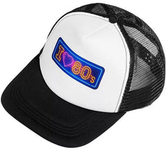 80er-Jahre-Kappe „I Love 80s“ für Erwachsene