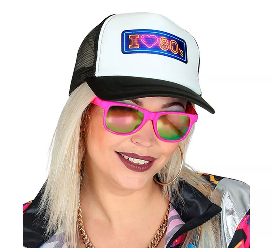Gorra Años 80 'I Love 80s' para adultos