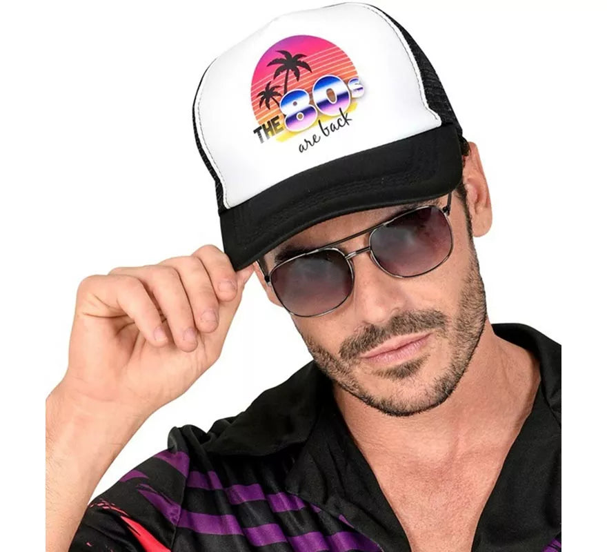Gorra Años 80 'The 80s are back' para adultos