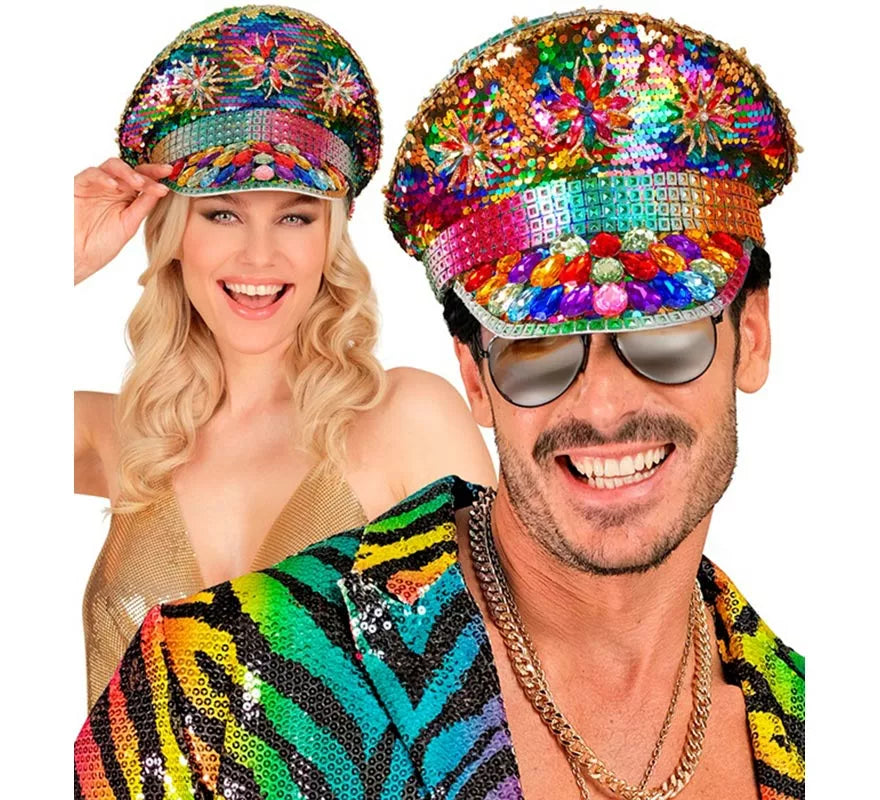 Translation missing: de.Gorra de Festival Pride con Joyas Arcoíris