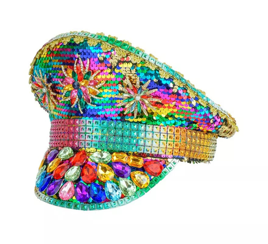 Translation missing: de.Gorra de Festival Pride con Joyas Arcoíris