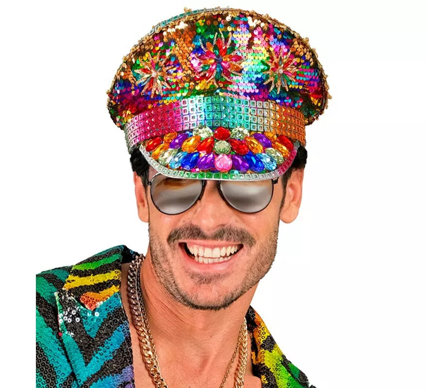 Translation missing: de.Gorra de Festival Pride con Joyas Arcoíris