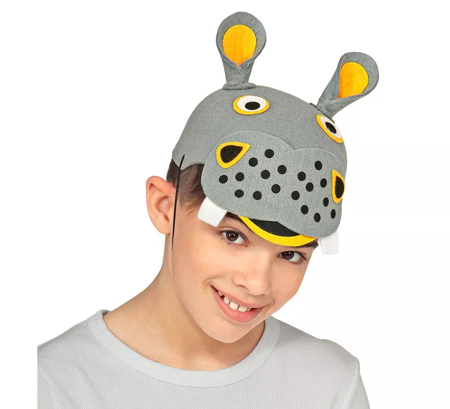 Gorra de Hipopótamo de Fieltro para niños
