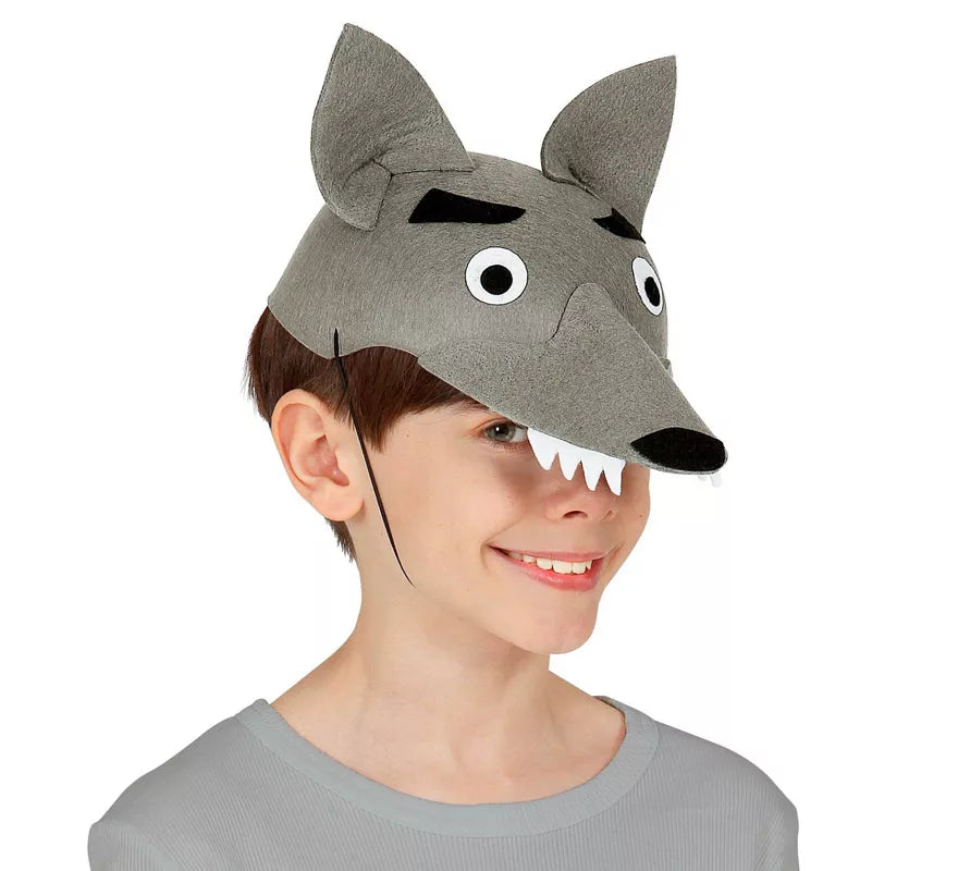 Gorra de Lobo de Fieltro para niños