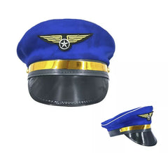 Blaue Fliegermütze