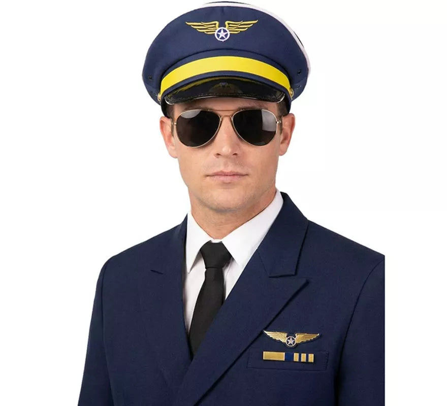 Translation missing: de.Gorra de Piloto azul y dorada