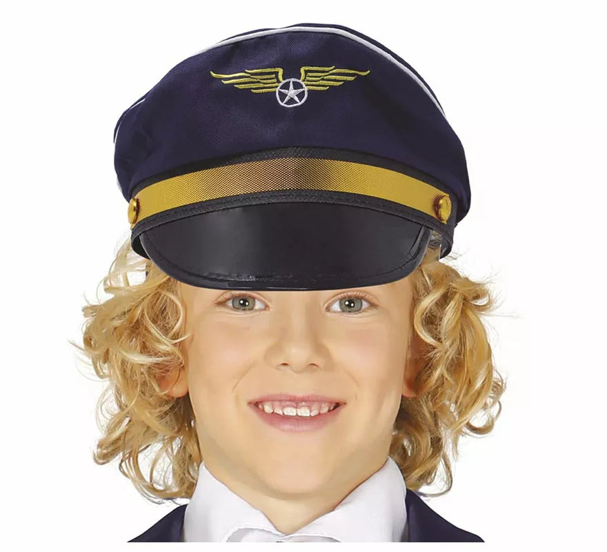 Translation missing: de.Gorra de Piloto con Insignia Dorada Infantil