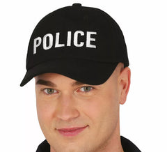 Schwarze Polizeimütze für Erwachsene