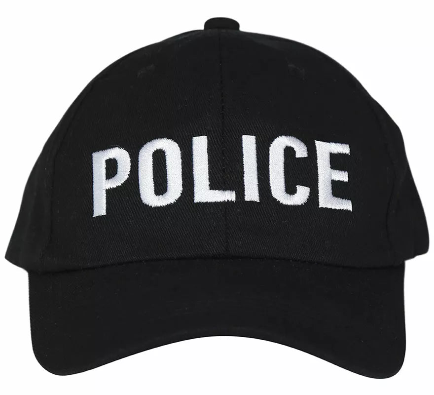 Translation missing: de.Gorra de Police negra adulto