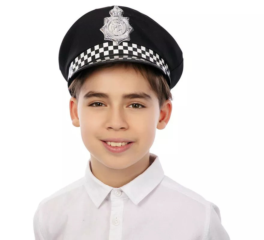 Translation missing: de.Gorra de Policía a cuadros infantil de 25x22x12 cm