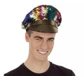 Gorra de Policía Arcoíris con lentejuelas