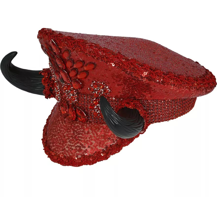 Translation missing: de.Gorra de Policía roja con Cuernos adultos