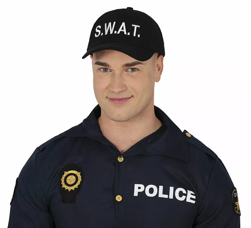 Translation missing: de.Gorra de Swat negra adulto