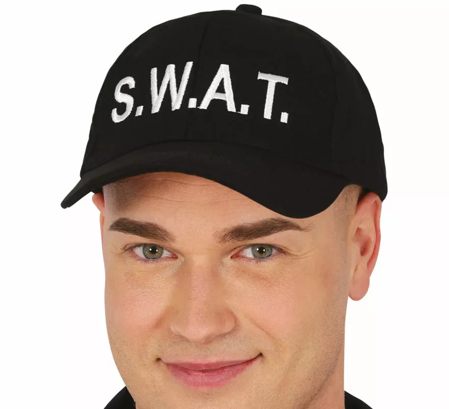 Translation missing: de.Gorra de Swat negra adulto