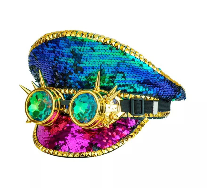 Translation missing: de.Gorra Festival con Gafas Caleidos y Lentejuelas multicolores