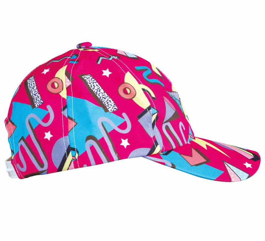 Gorra Fucsia con estampado de los Años '80
