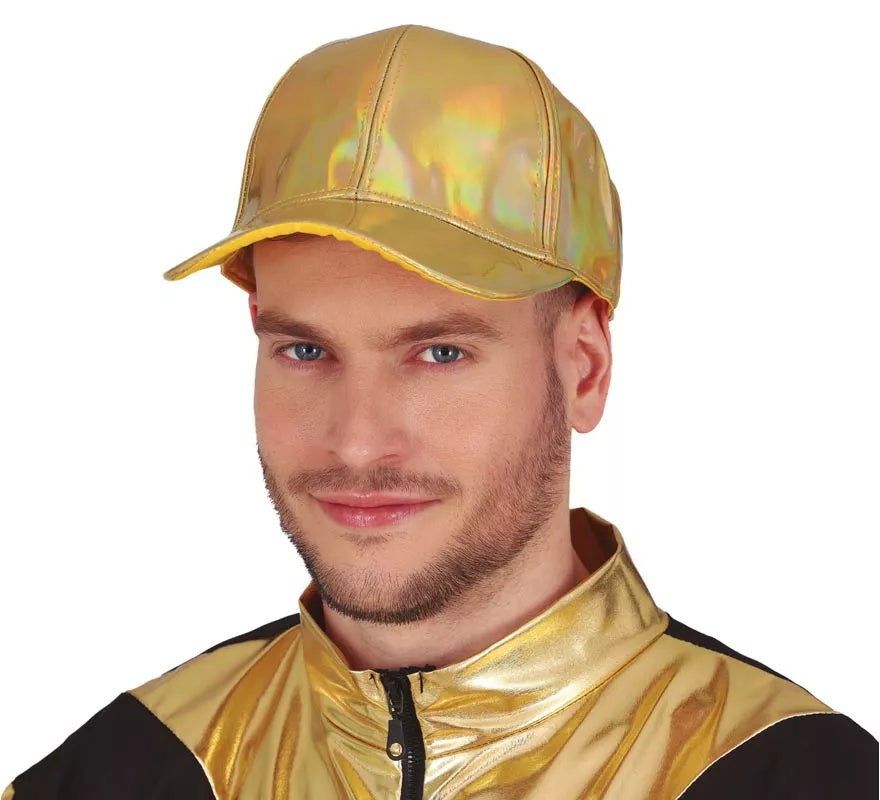 Translation missing: de.Gorra Metalizada dorado adulto