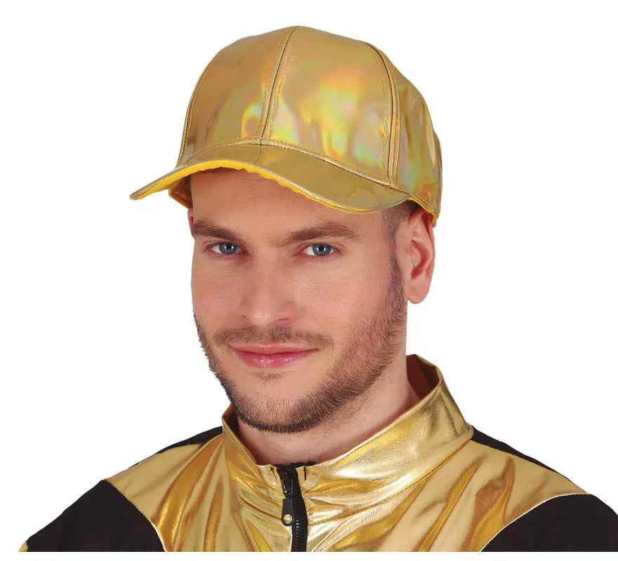 Translation missing: de.Gorra Metalizada dorado adulto