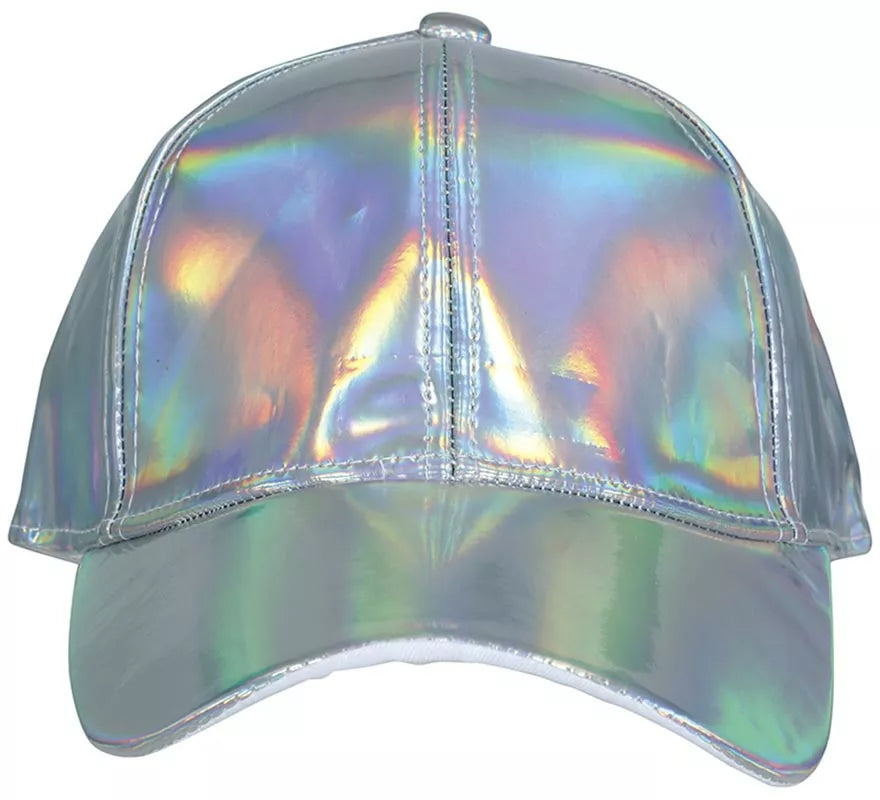 Translation missing: de.Gorra Metalizada plateado adulto