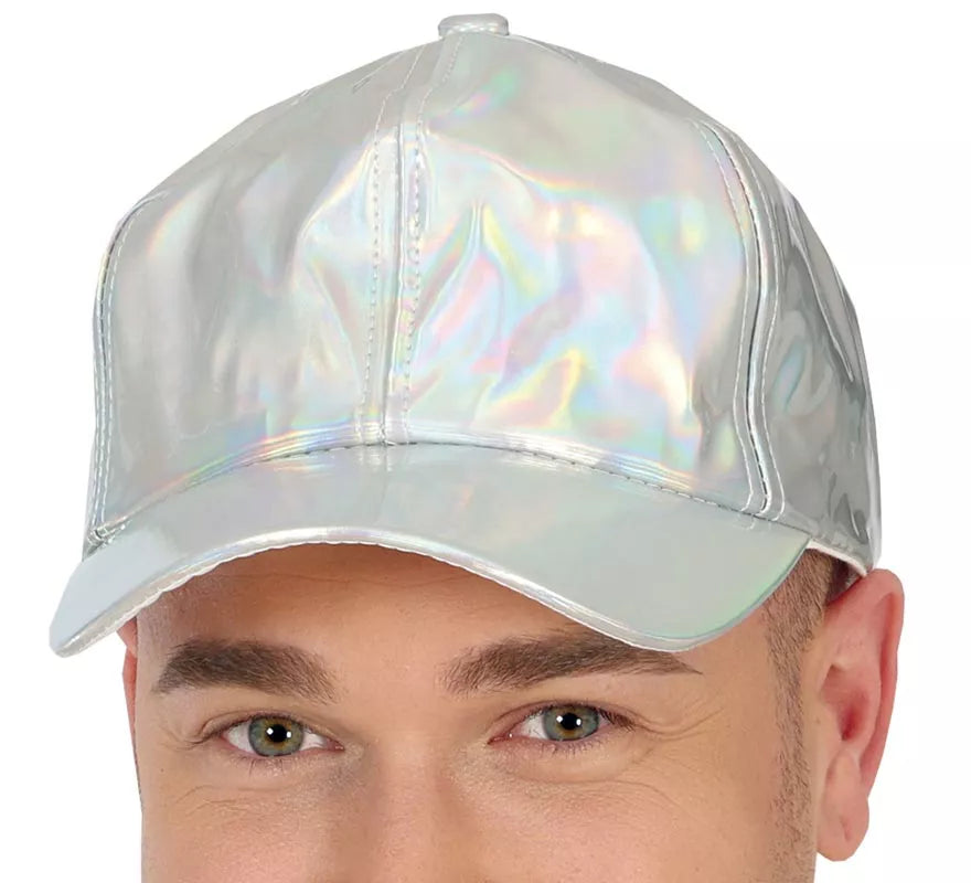 Translation missing: de.Gorra Metalizada plateado adulto