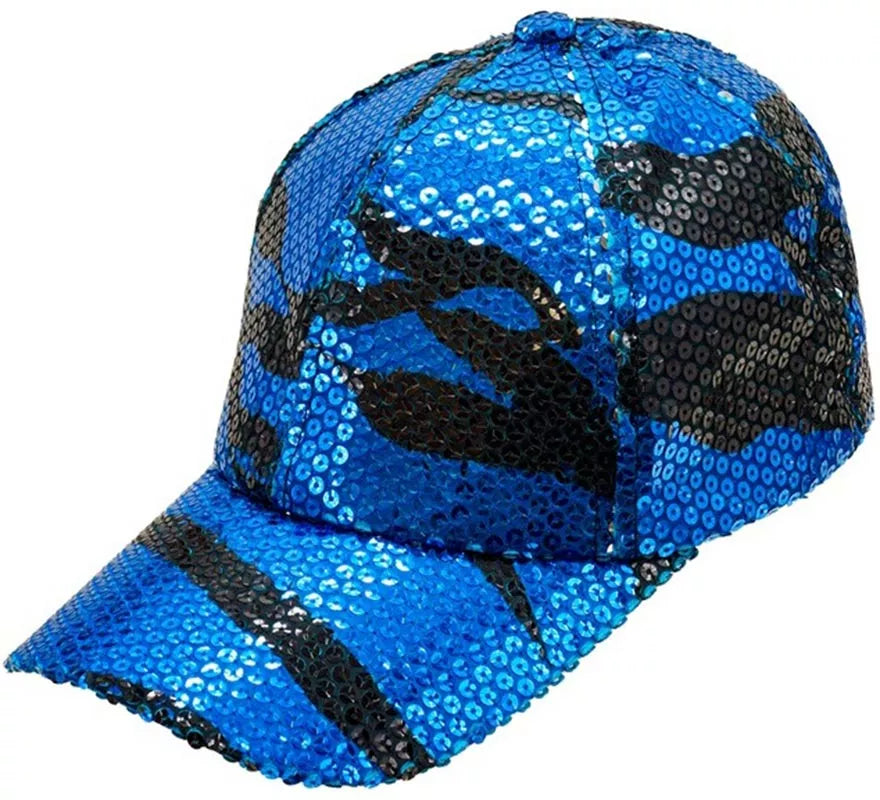 Translation missing: de.Gorra Ondas azul con Lentejuelas