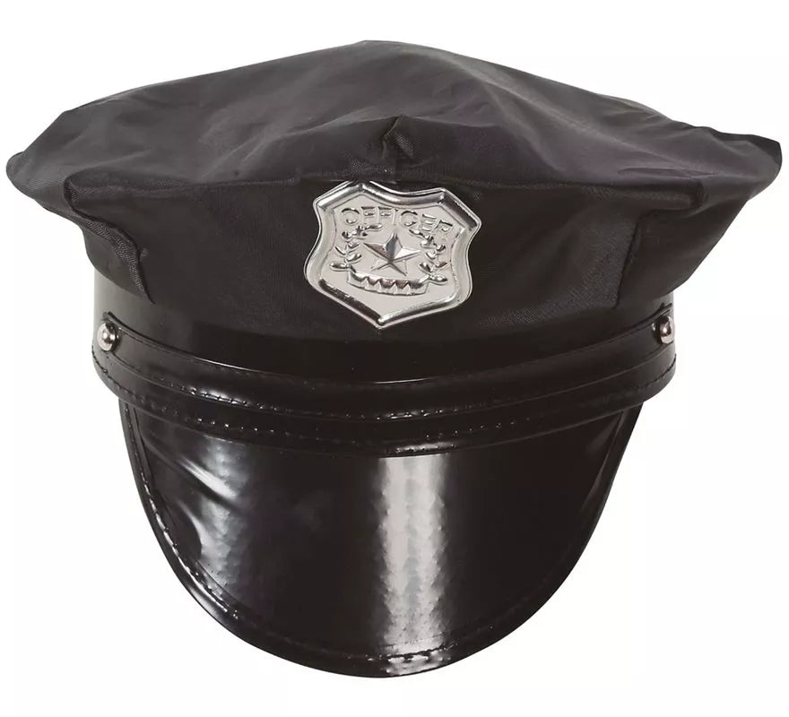 Gorra Policía infantil con placa dorada
