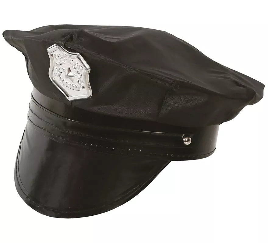 Translation missing: de.Gorra Policía infantil con placa dorada