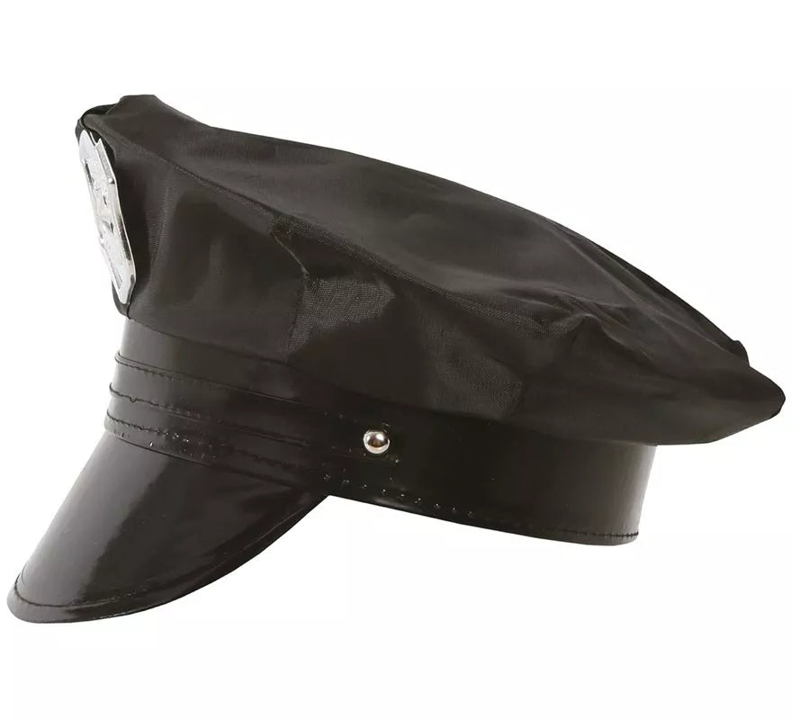 Gorra Policía infantil con placa dorada