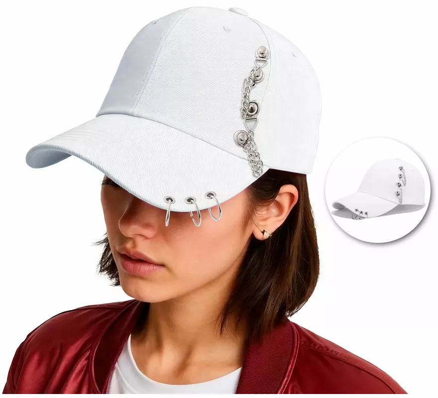 Gorra Punk con Visera y Cadenas en varios colores