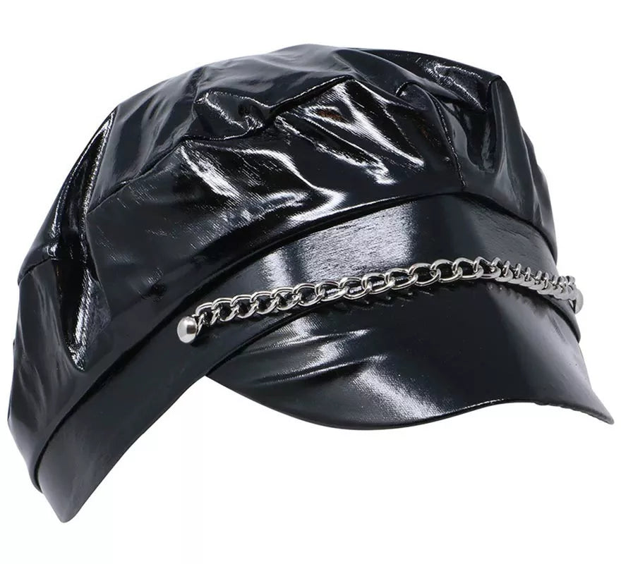 Translation missing: de.Gorra Sado o Motera de vinilo negra