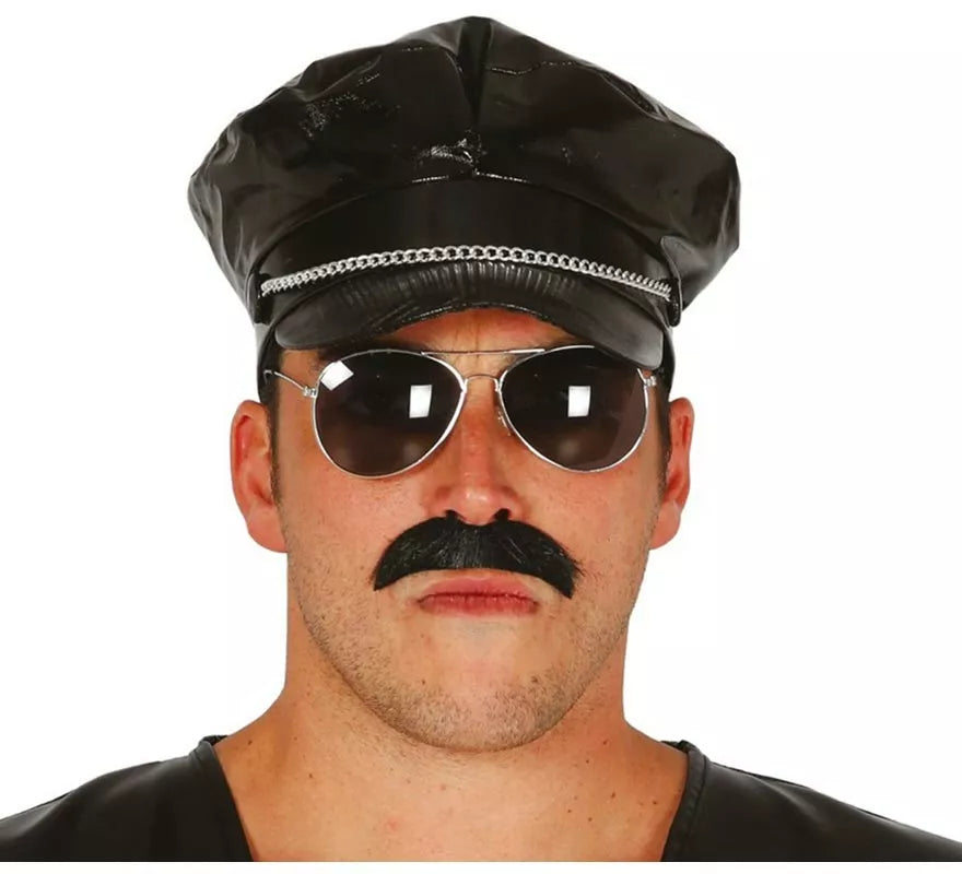 Translation missing: de.Gorra Sado o Motera de vinilo negra