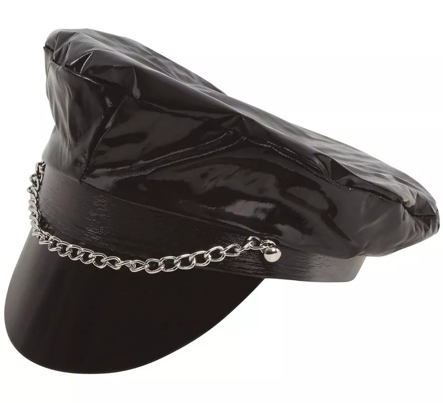 Translation missing: de.Gorra Sado o Motera de vinilo negra