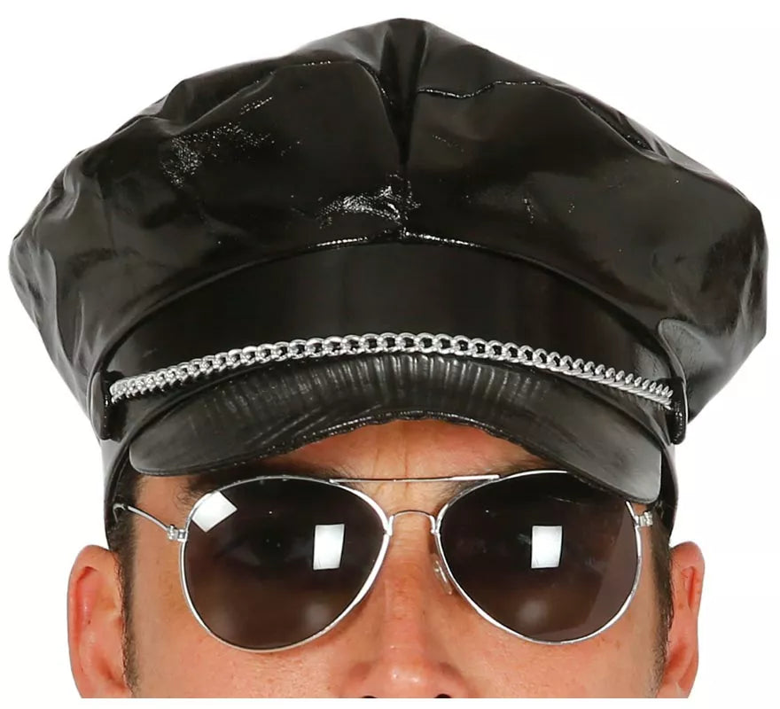 Translation missing: de.Gorra Sado o Motera de vinilo negra