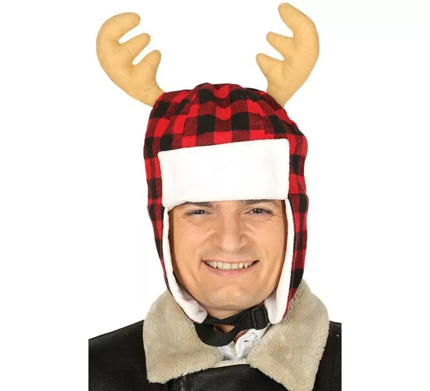 Translation missing: de.Gorro a Cuadros con Cuernos 45 cm