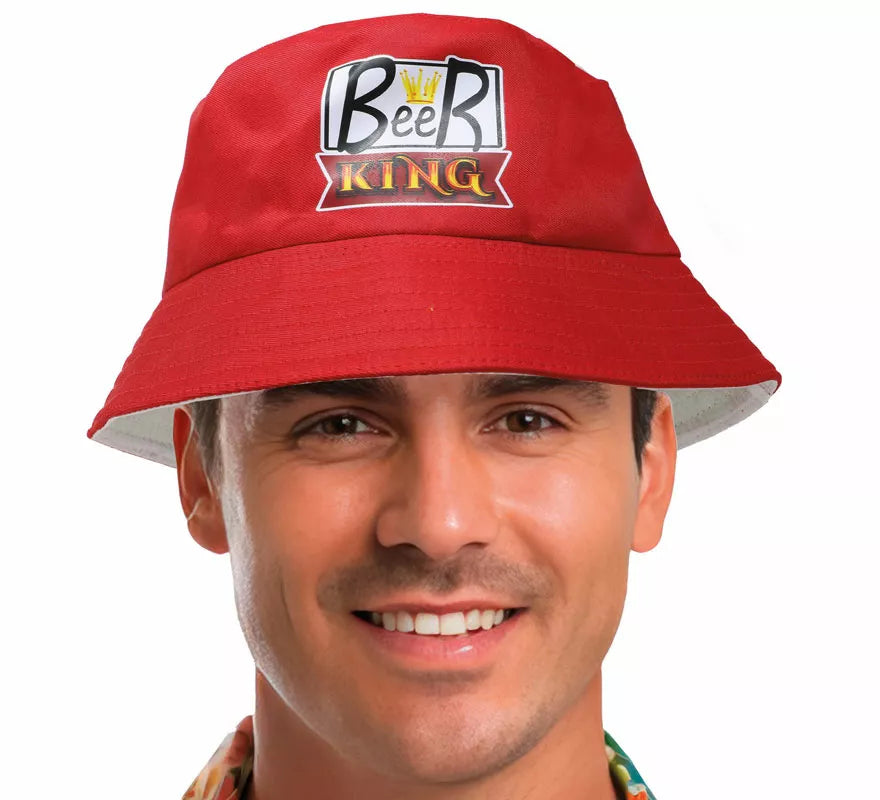 Translation missing: de.Gorro Beer King rojo adulto