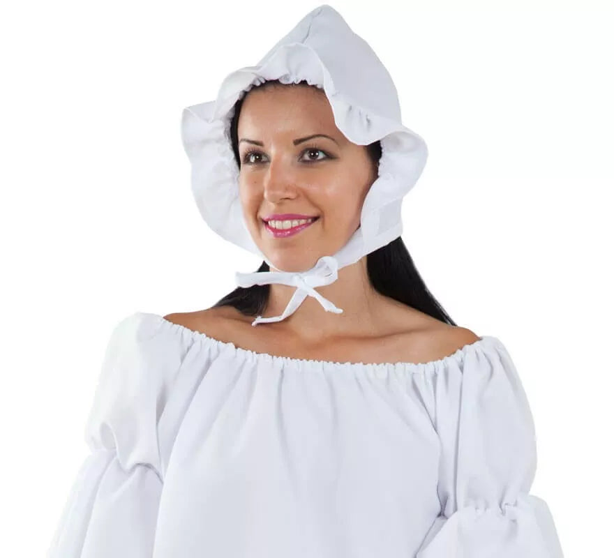 Translation missing: es.Gorro Blanco de Campesina Medieval para mujer