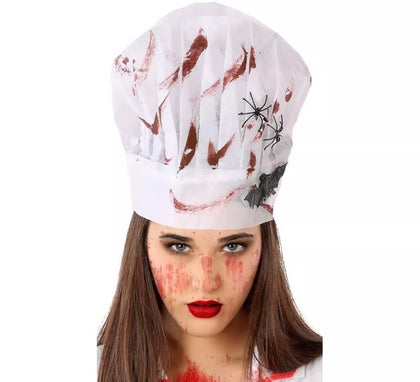Gorro de Cocinero con Sangre de 11x11 cm