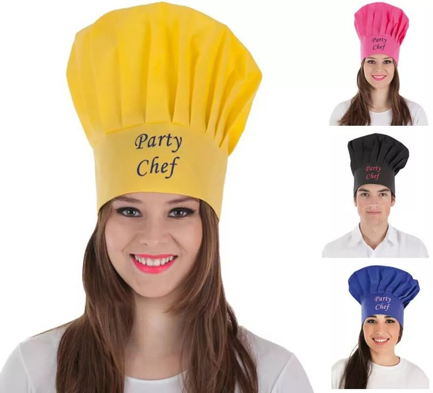 Translation missing: de.Gorro de Cocinero para adultos en 4 colores surtidos