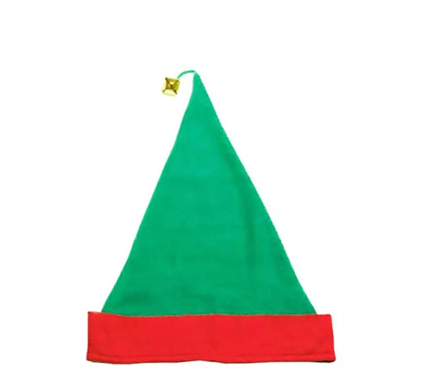 Translation missing: de.Gorro de Elfo Cascabel Fieltro verde y rojo